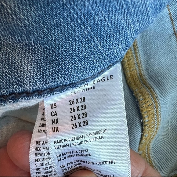 American Eagle Slim Light Blue Jeans 26 X 28 - Picture 3 of 5